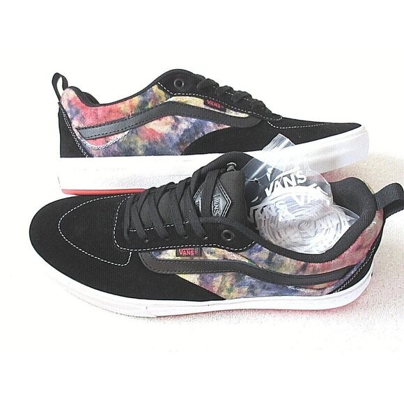 Vans Men's Kyle Walker Tie Dye Terry Black Multi Color Lace Up Skate Shoes NIB - Picture 1 of 5